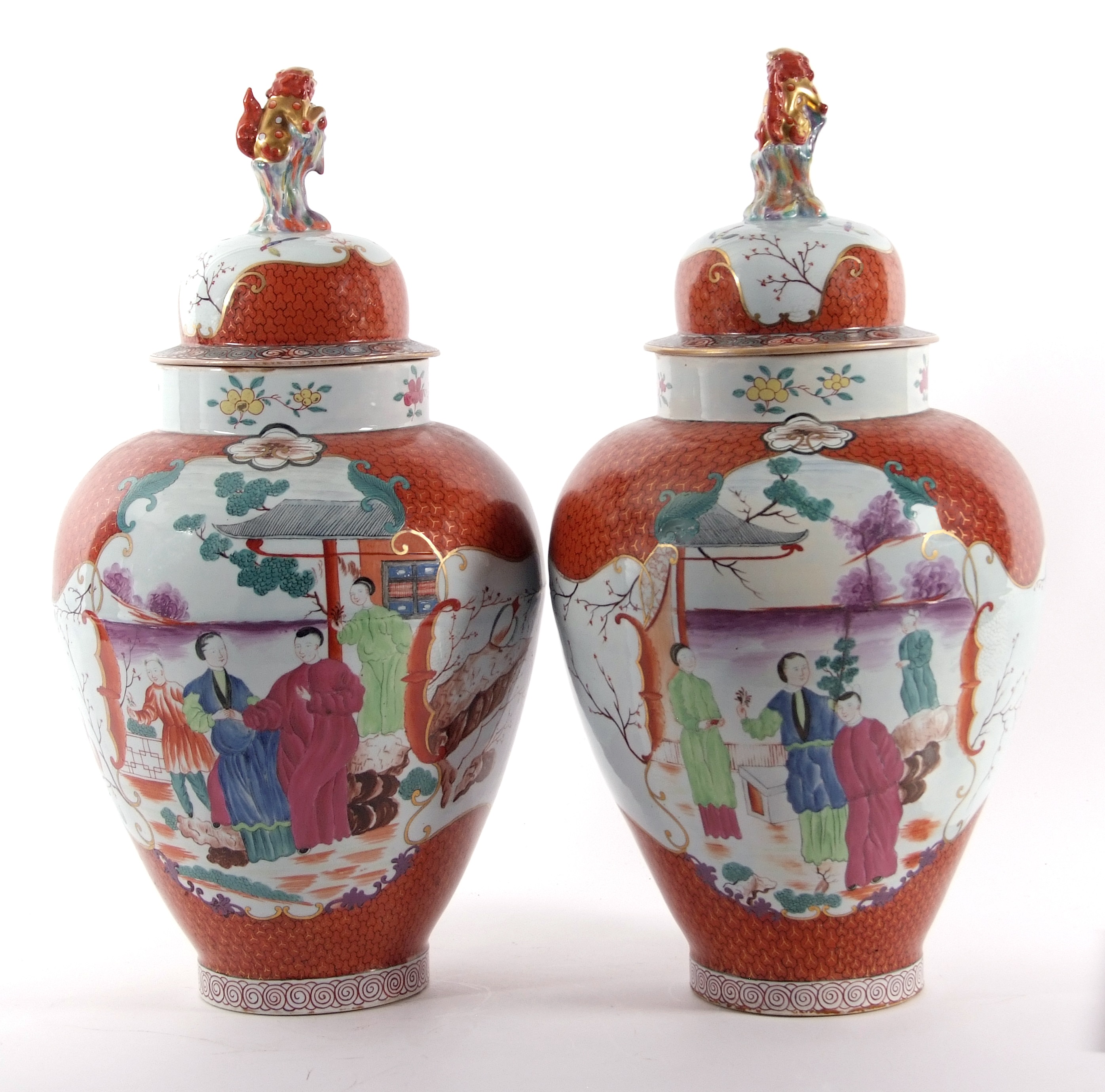 Pair Of Large 19th Century Herend Vases Feature In Keys Spring Fine Sale